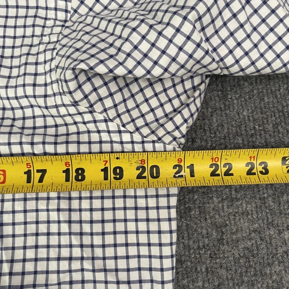 Polo Ralph Lauren Shirt Mens Sz M Plaid Long Sleeve Button Blue White Check